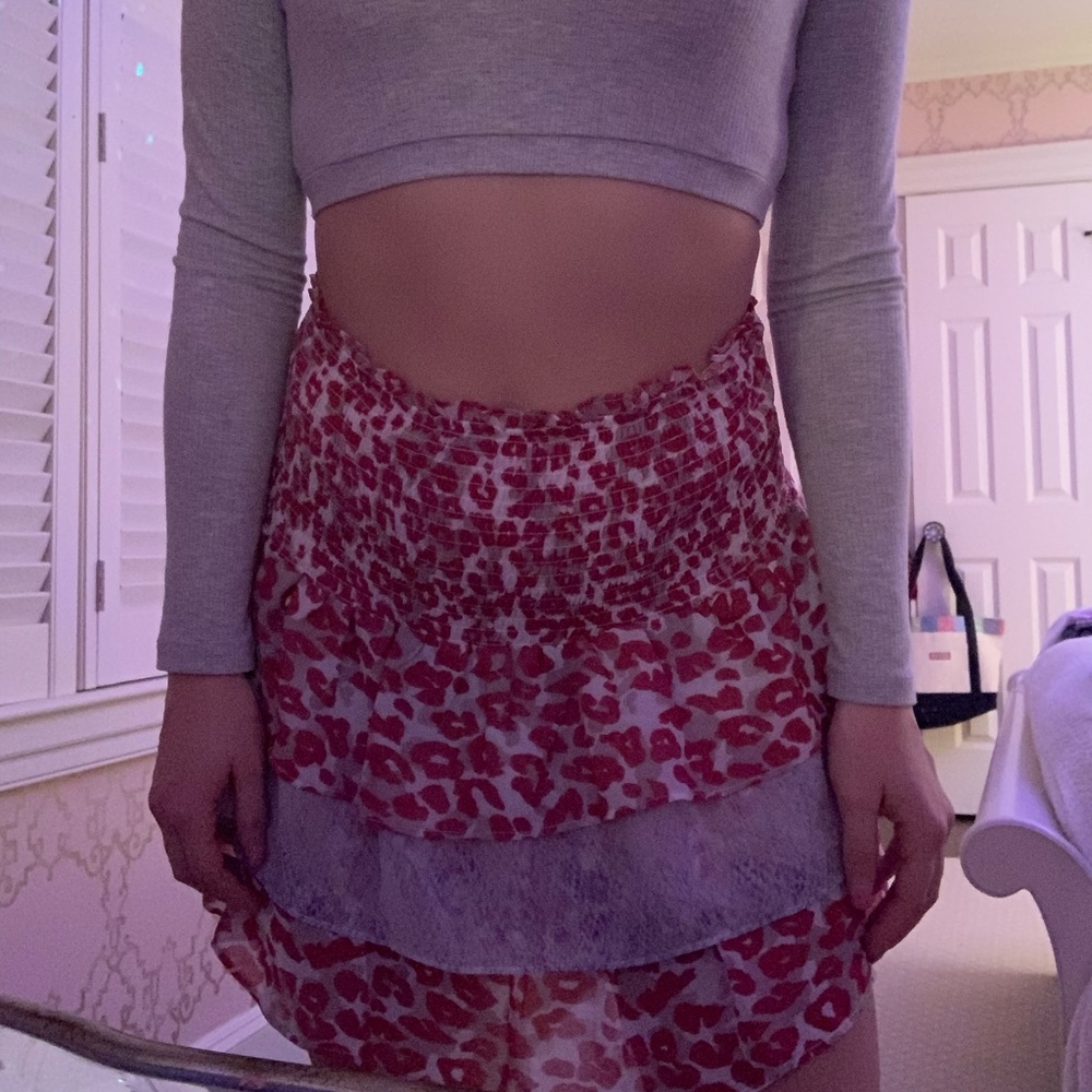 Ruffle Leopard Skirt